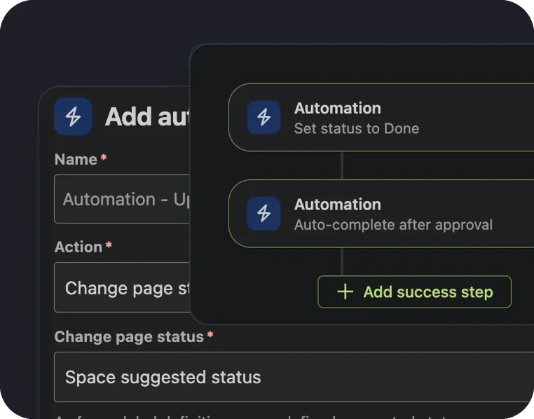 Automation rules setting the status to Done and auto-completing a step after approval