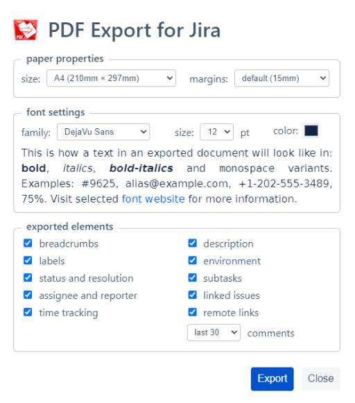 PDF Export image