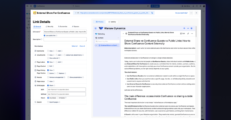 External Share for Confluence