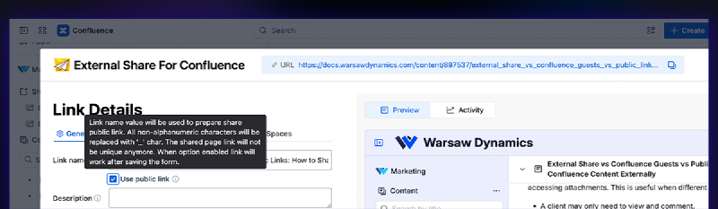 Custom links and domains