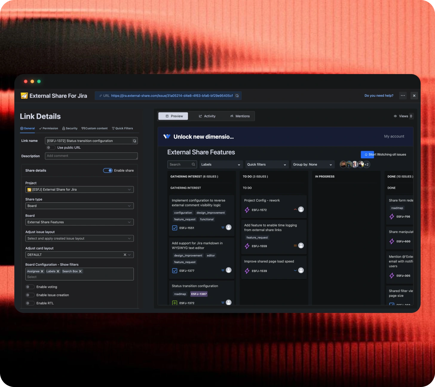 External Share for Jira preview